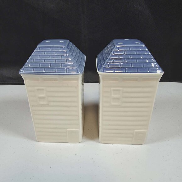 HEARTH & HOME DESIGNS SALT & PEPPER SHAKERS 2 STORY HOUSE CERAMIC VINTAGE 1988 - Picture 5 of 7